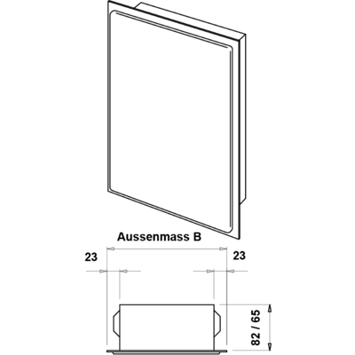Russtüre gasdicht flach, 15/15 grundiert
