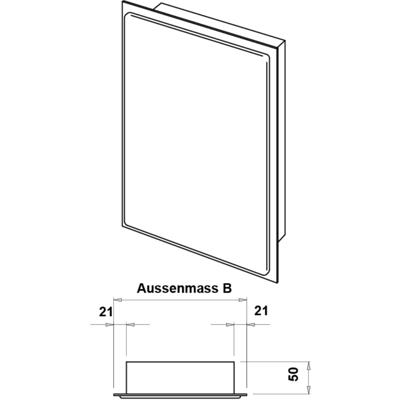 Russtüre Mod. flach, 15/15 grundiert