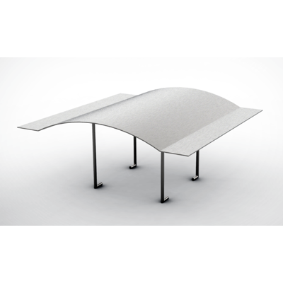 Regenhaube 350 x 350 mm CNS mit 4 Stützen