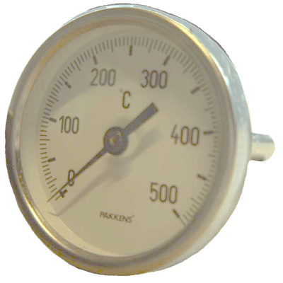 Tür-Thermometer, Ø = 63 mm, L = 100 mm, 0 - 500 °C