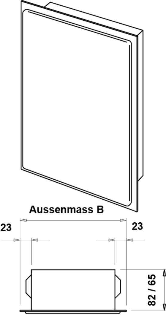 Russtüre gasdicht flach, 15/15 grundiert