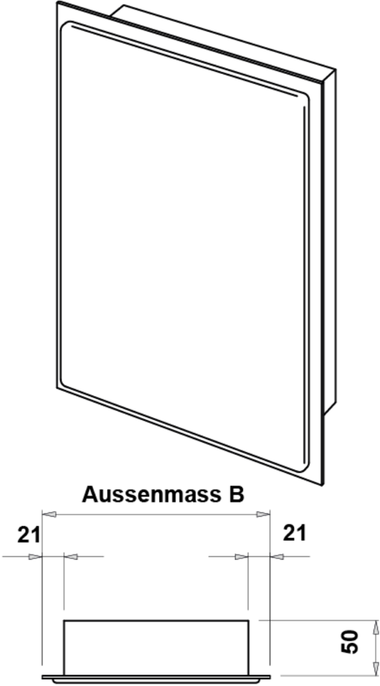 Russtüre Mod. flach, 18/24 grundiert