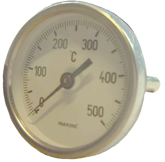 Tür-Thermometer, Ø = 63 mm, L = 100 mm, 0 - 500 °C